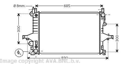 Радиатор охлаждения двигателя AVA COOLING VO2115