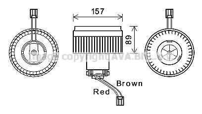 Двигатель вентиляции салона AVA COOLING VO8177