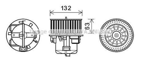 Двигатель вентиляции салона AVA COOLING VO8178