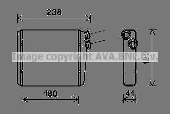 Радиатор отопителя салона AVA COOLING VOA6163