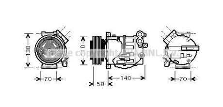 Компрессор кондиционера AVA COOLING VOAK144