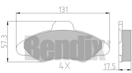 Комплект тормозных колодок Bendix 510029