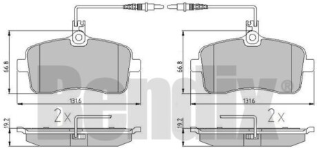 Комплект тормозных колодок Bendix 510249