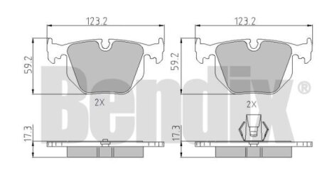 Комплект тормозных колодок Bendix 510329