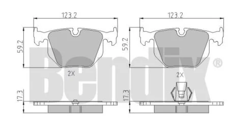 Комплект тормозных колодок Bendix 510329