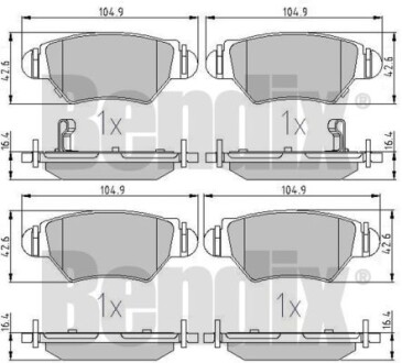 Комплект тормозных колодок Bendix 510341