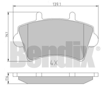 Комплект тормозных колодок Bendix 510368