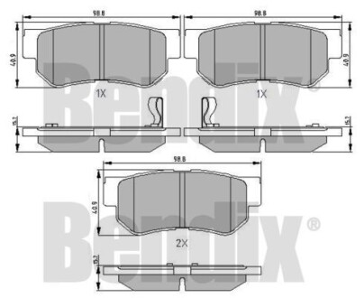 Комплект тормозных колодок Bendix 510419