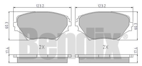 Комплект тормозных колодок Bendix 510420