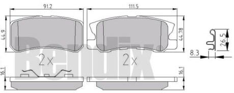 Комплект тормозных колодок Bendix 510622