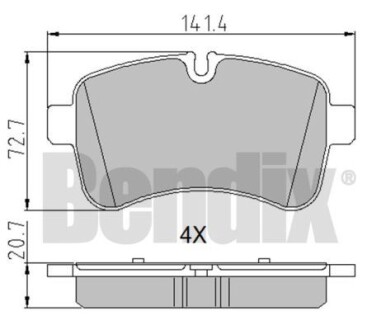 Комплект тормозных колодок Bendix 510663