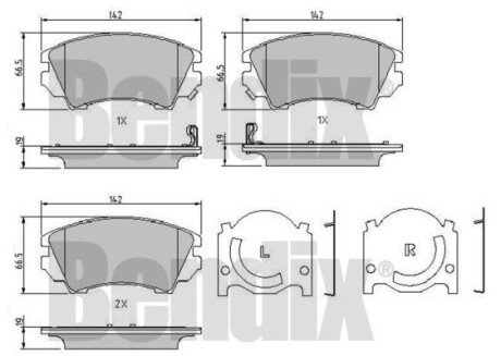 Комплект тормозных колодок Bendix 510704