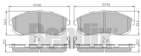 Комплект тормозных колодок Bendix 511150