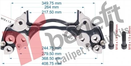 MCK1319 Скоба суппорта Meritor Elsa195-225 Volvo FH 13-16 85109887 BENEFIT 30513BEN