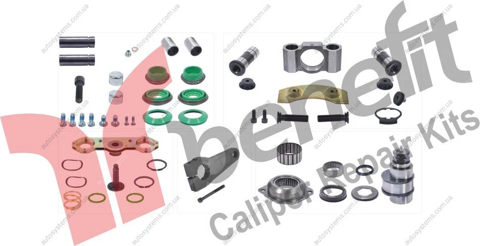 Полный ремкомплект тормозного суппорта Meritor DX195 (левый) BENEFIT 3653BEN (фото 1)