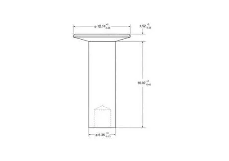 Заклепка сталева трубчата D6.35X15.88MM L10 BERAL 93685