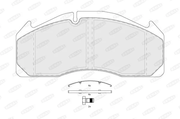 Тормозные колодки дисковые, комплект BERAL BCV29125TK (фото 1)