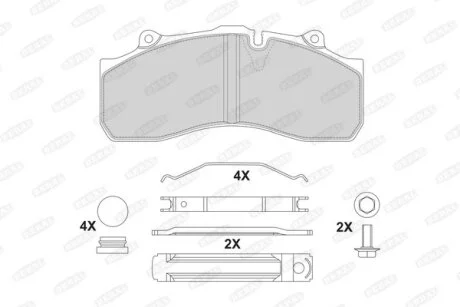 Тормозные колодки дисковые, комплект BERAL BCV29143TK