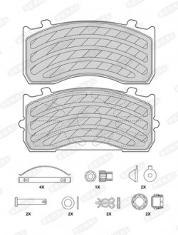 Тормозные колодки, дисковые. BERAL BCV29183TK