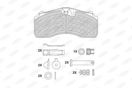 Тормозные колодки дисковые, комплект BERAL BCV29257TK