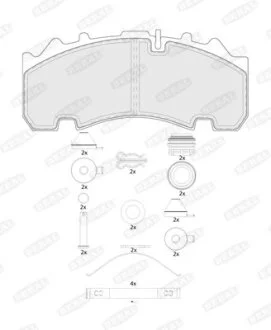 Тормозные колодки дисковые, комплект BERAL BCV29263TK
