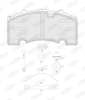 Тормозные колодки, дисковые. BERAL BCV29264TK