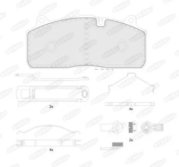 Тормозные колодки дисковые, комплект BERAL BCV29274TK