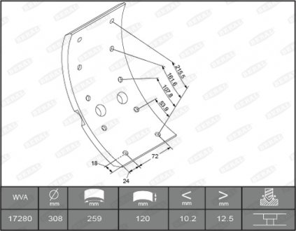 Тормозные накладки BERAL KBL17280.3-1561