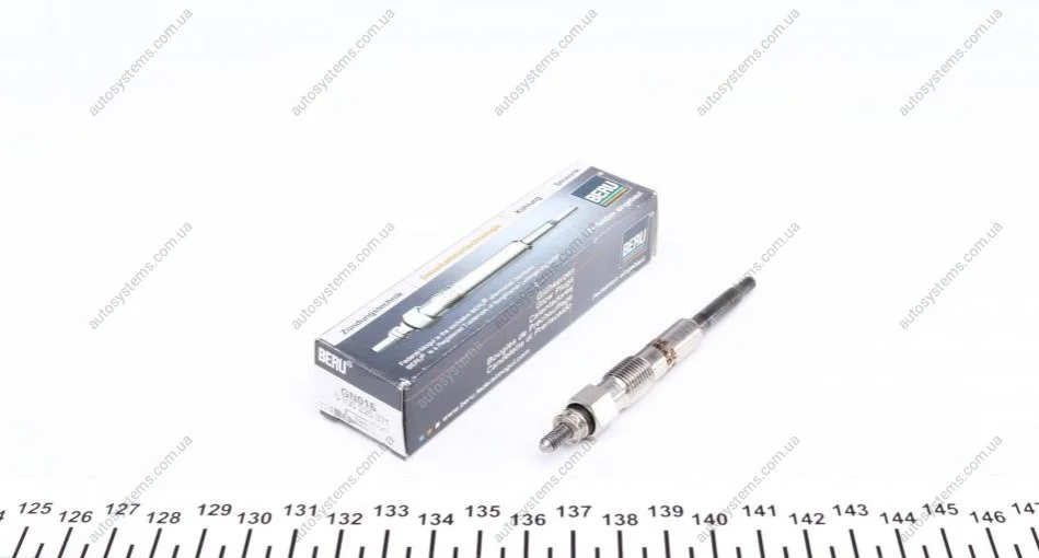 Свічка розжарювання Citroen Berlingo/Peugeot Partner 1.9D 98- (DW8) (11V) BERU GN016 (фото 1)