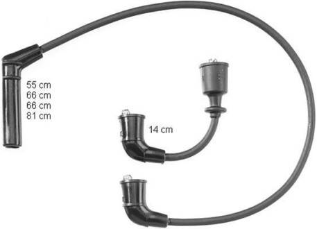 Провода высоковольтные, комплект BERU ZEF1144