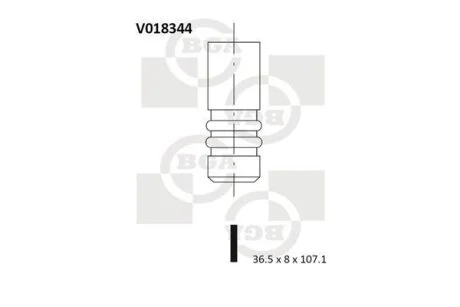 Клапан впускной BGA V018344