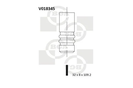 Клапан выпускной BGA V018345