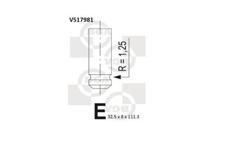 Клапан выпускной BGA V517981