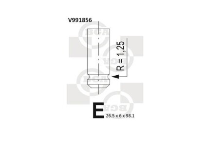 Клапан выпускной BGA V991856