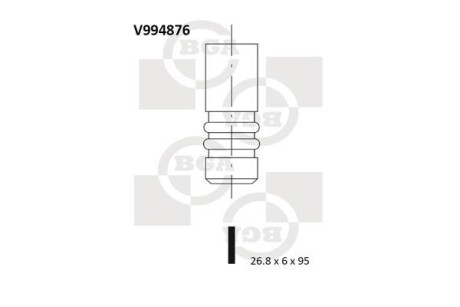 Клапан впускной BGA V994876