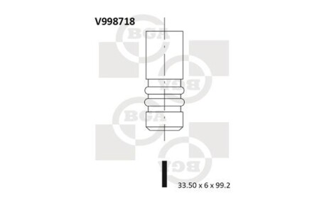 Клапан впускной BGA V998718