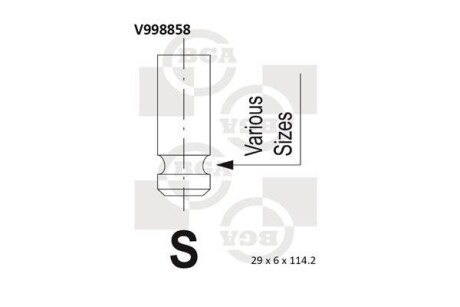 Клапан выпускной BGA V998858