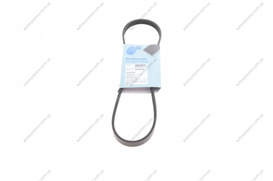 Ремінь генератора Mitsubishi Carisma 1.6 95-06/ Hyundai Atos/Gets 1.1 97-09/ Kia Picanto 1.0-1.1 04- Blue-print AD04R780 (фото 1)