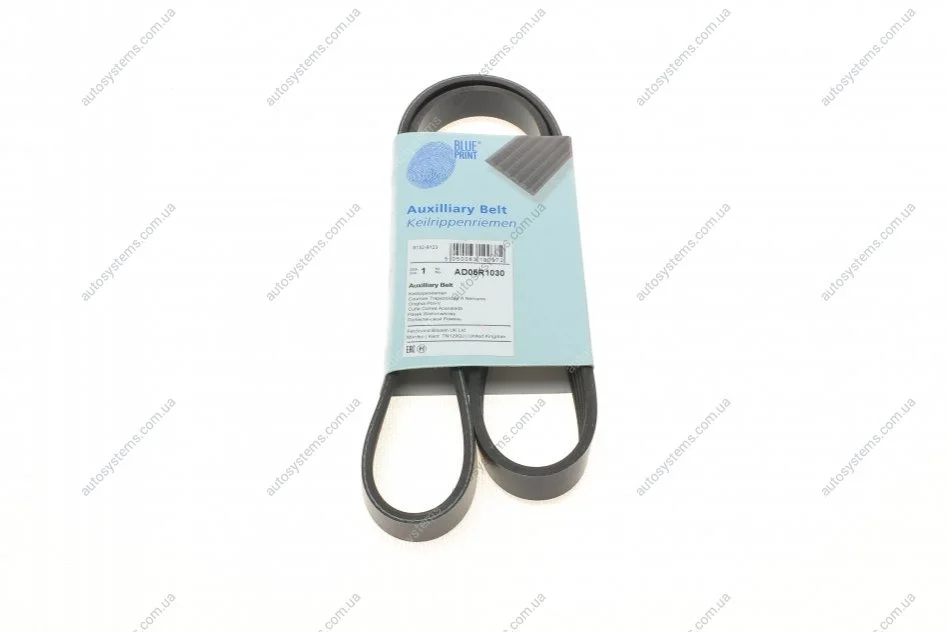 Ремінь генератора Mazda 323/ 626/ Opel Astra G/ Vectra B/C/ Premacy 1.8-2.2 97-08 Blue-print AD05R1030 (фото 1)