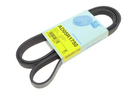 Ремінь генератора Renault Kangoo 1.4-1.6i, 97-/ Hyundai Matrix/ Kia Rio II 1.5 CRDi 04- (5PK1750) Blue-print AD05R1750
