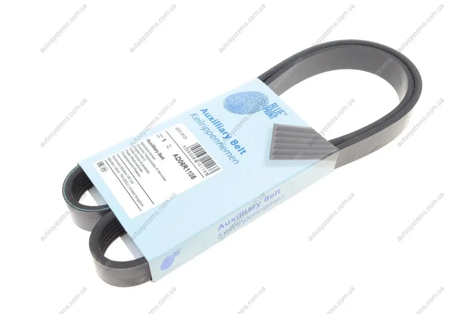 Ремінь генератора Nissan Primera/Fiat Marea 1.8-2.4JTD 96-02/ Honda Accord 1.8-2.0 98-03 Blue-print AD06R1105 (фото 1)