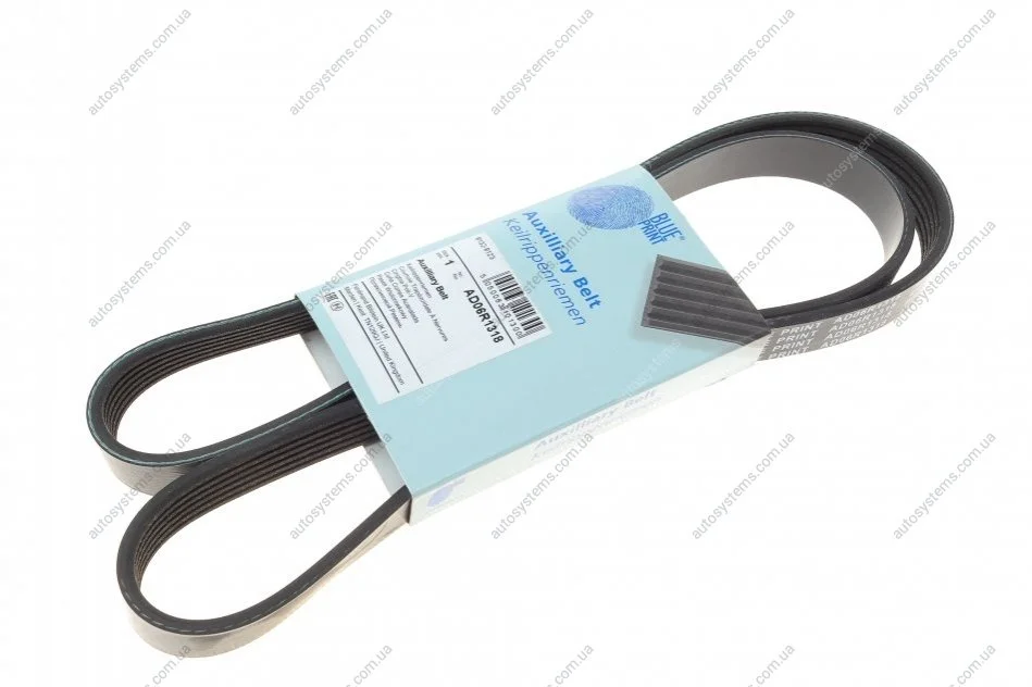 Ремінь генератора Fiat Punto/Opel Combo/ Corsa/ Agila 1.3 CDTI 03-/ Suzuki Swift 1.3 DDiS 05- Blue-print AD06R1318 (фото 1)