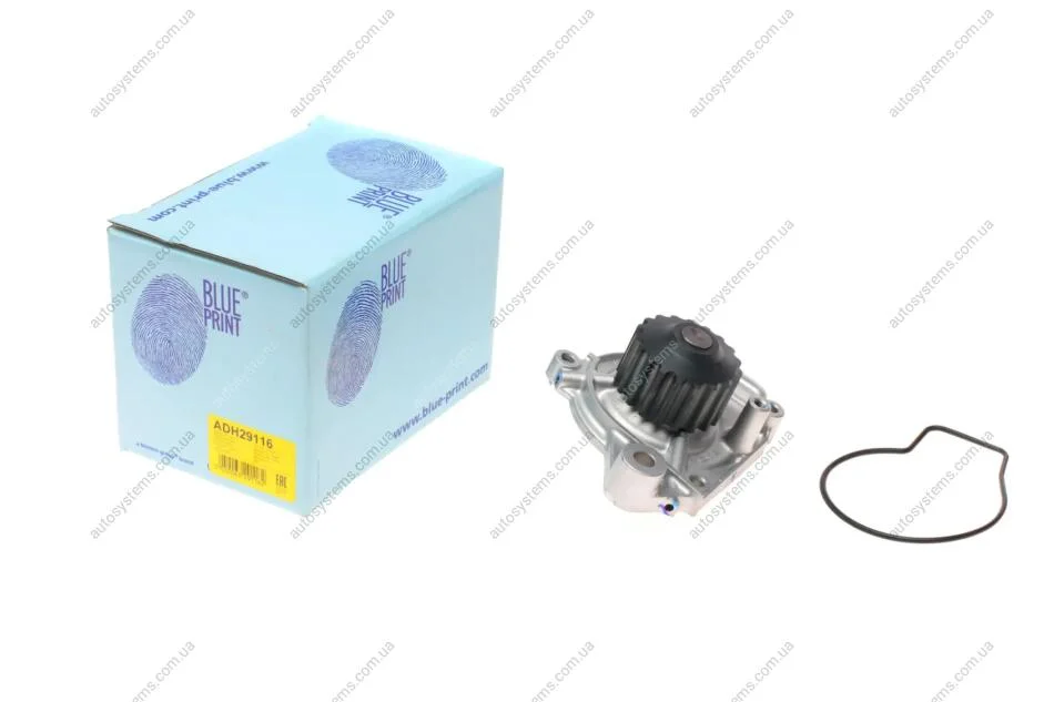 Помпа води Honda Civic II/IV/V/VI 1.3/1.3 16V/1.4i 16V/1.4L/1.5i 16V/1.6i 16V 87-01 (z=19) Blue-print ADH29116 (фото 1)
