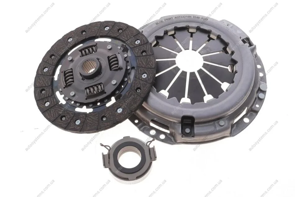 Комплект зчеплення Toyota Corolla1.3-1.6 87-07 (d=200mm) (+вижимний) Blue-print ADT33025 (фото 1)