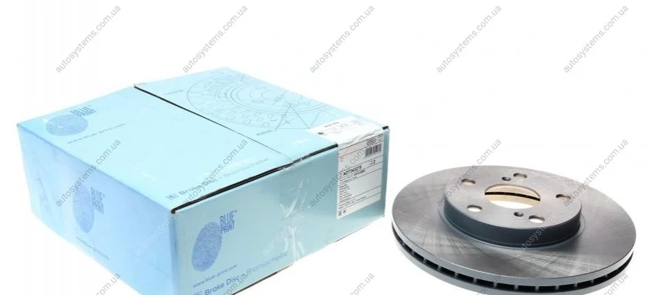Диск гальмівний (передній) Toyota Auris 07-13/ Corolla 06- (273x26) (з покриттям) Blue-print ADT343279 (фото 1)