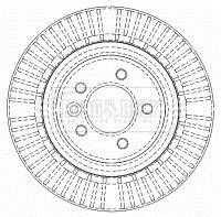 Тормозной диск передний вентилируемый BORG & BECK BBD5912S