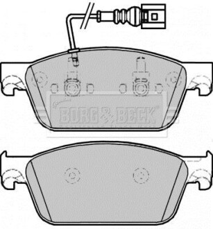 Тормозные колодки дисковые, комплект BORG & BECK BBP2275