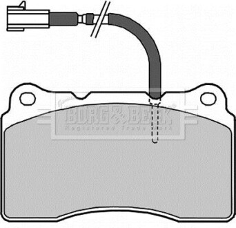 Тормозные колодки дисковые, комплект BORG & BECK BBP2278