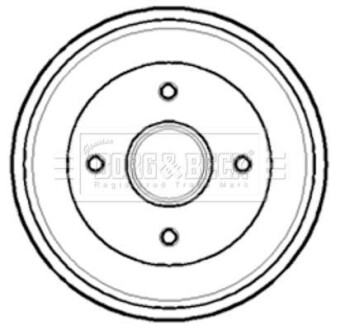 Тормозной барабан задний BORG & BECK BBR7138
