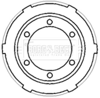 Тормозной барабан задний BORG & BECK BBR7187